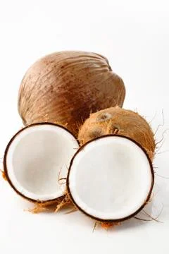 A half of coconut Stock Photos