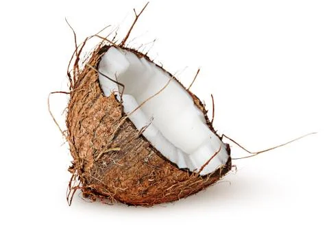 Half coconut rotated Stock Photos