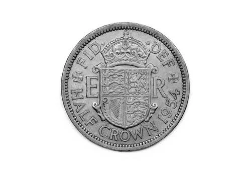 A Half Crown coin from the U.K. Dated 1954 Stock Photos
