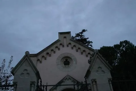 Half of a crypt and sky Stock Photos
