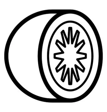 Half of Cucumber Stock Illustration