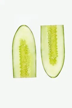 Half cucumber Stock Photos