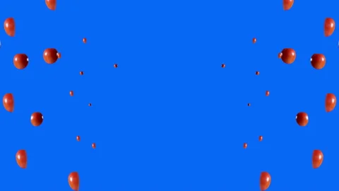 Half cut cherry tomato in loop motion Stock Footage 152629590