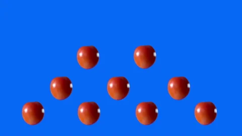 Half cut cherry tomato in loop motion Stock Footage 152629595