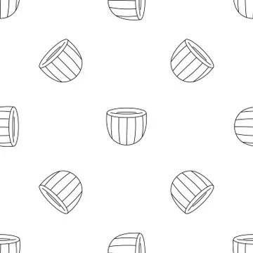 Half cutted almond pattern seamless Illustrazione stock