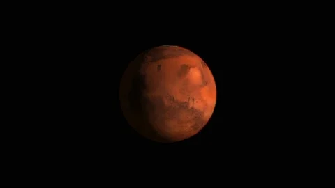 Half day night 3d realistic mars rotated footage Vídeo Stock 152696607