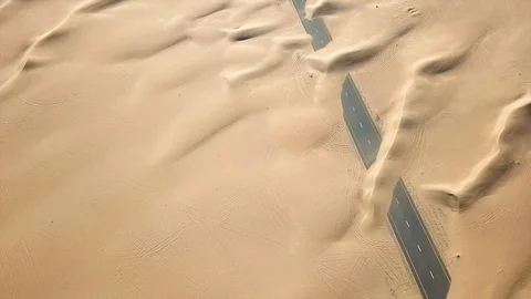 Half desert road Video stock 98254911