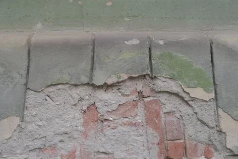 Half destroyed dirty wall Stock Photos