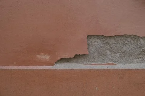 Half destroyed painted wall Stock Photos