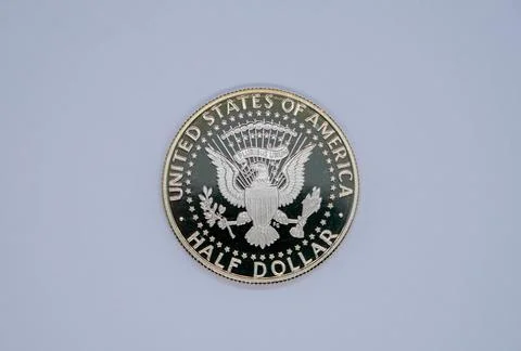 Half Dollar Coin Back Side Stock Photos