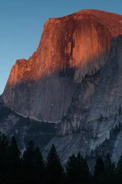 Half Dome alpenglow Stock Photos