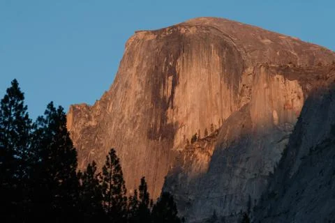 Half Dome alpenglow Stock Photos