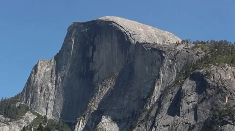 Half Dome close to wide pull Stock Footage 49405438