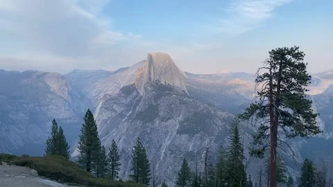 Half Dome from Glacier Point Road Stock Footage 169002161