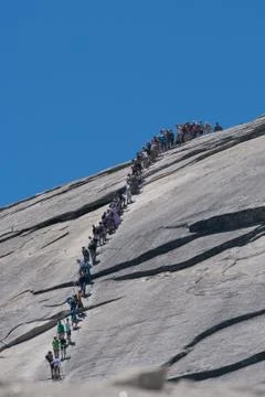 Half dome hike Stock Photos