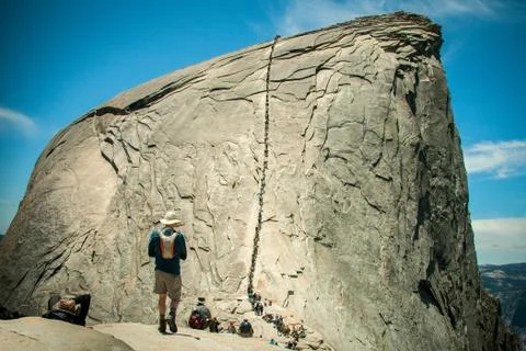 Half Dome Hiking Stock Photos