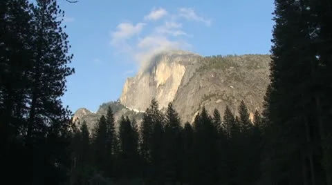 Half Dome Late Afternoon Stock Footage