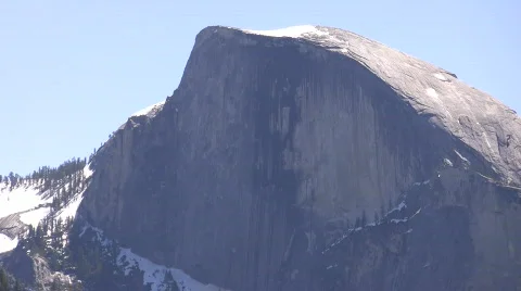 Half Dome Medium Zoom Out to Wide Filtered Stock Footage 876084
