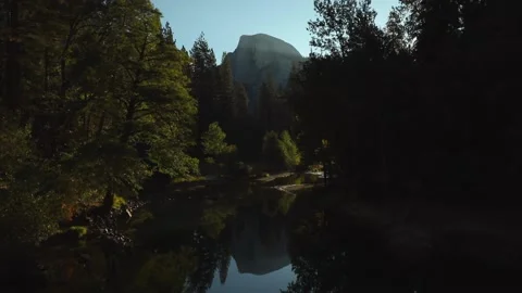 Half Dome reflection Stock Footage 142669079