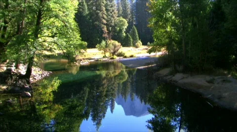 Half Dome Reflection - Yosemite Stock Footage 283286