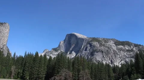 Half Dome Wide Pan Stock Footage 49405426