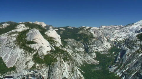 Half Dome in Yosemite NP (pan) Stock Footage 283694