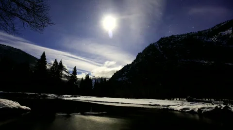 Half Dome, Yosemite Timelapse Video stock 619403