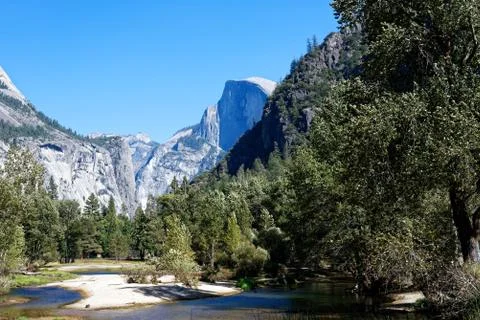 Half Dome from Yosemite Valley Stock Photos