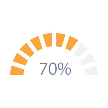 Half doughnut infographic chart design template 스톡 일러스트