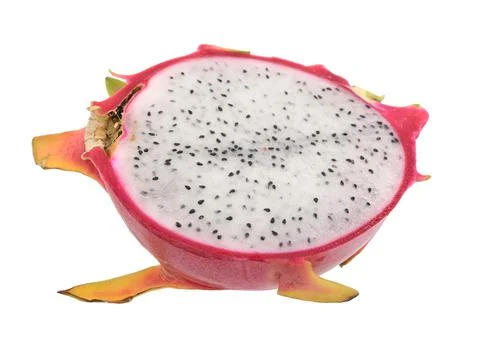 Half dragon fruit isolated on white background Foto stock