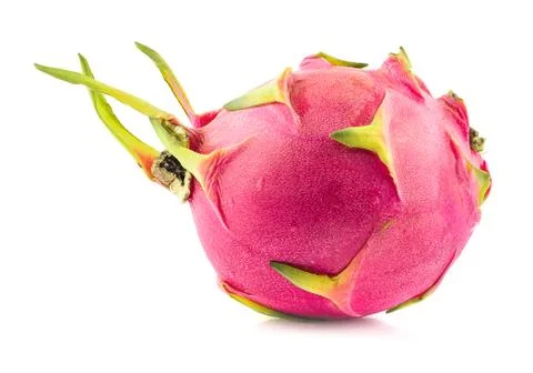 Half dragonfruit isolated on white background Stock Photos
