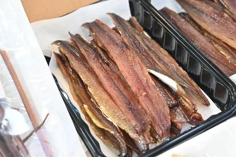 Half dried Saury Stock Photos
