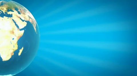 Half Earth with Blue Rays HD1080 Loopable Stock-Footage 703329