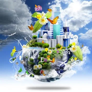 Half earth Stock Illustration