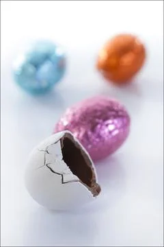 Half Eaten Easter Egg Stock Photos