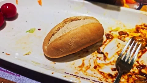 A half eaten sandwich on. Stock-Footage 282999219