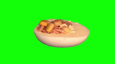 Half of egg stuffed with corns and tuna fish Stock Footage 47588812