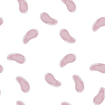 Half of eggplant glyph seamless pattern Stock Illustration
