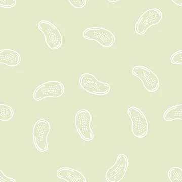Half of eggplant line seamless pattern Stock Illustration