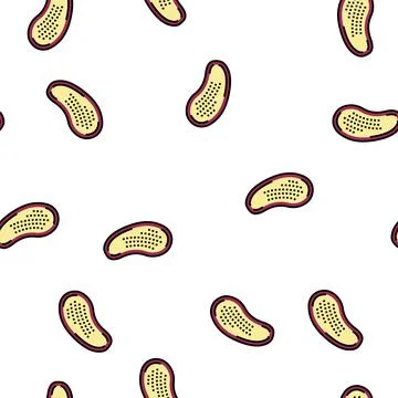Half of eggplant vector seamless pattern Stock Illustration