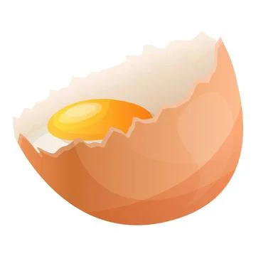 Half eggshell icon, cartoon style イラスト素材
