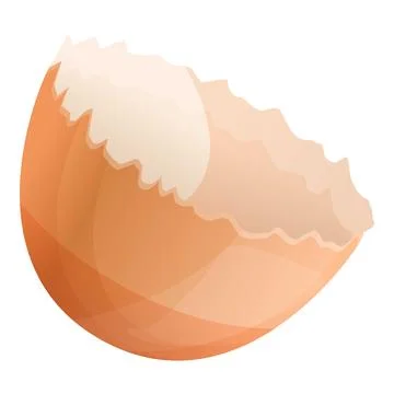 Half eggshell icon, cartoon style Stock Illustration