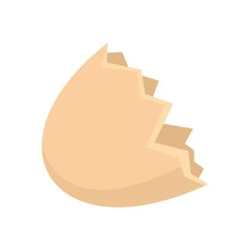 Half eggshell icon, flat style Stock Illustration