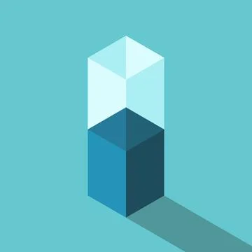 Half empty, full glass Stock Illustration