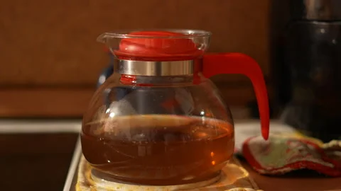 Half Empty Tea Jug Stock Footage 260829514