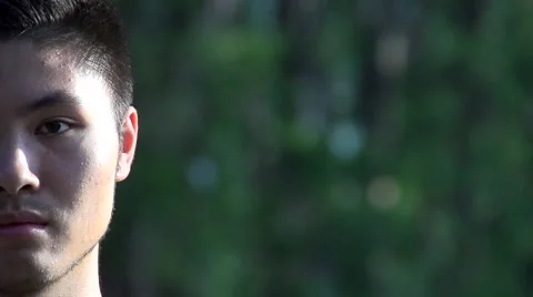 Half face of a man Video stock 46970838