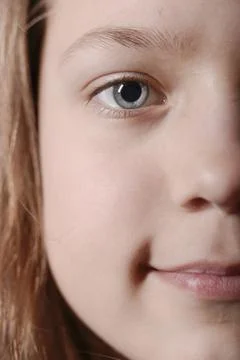 Half face portrait Stock-Fotos