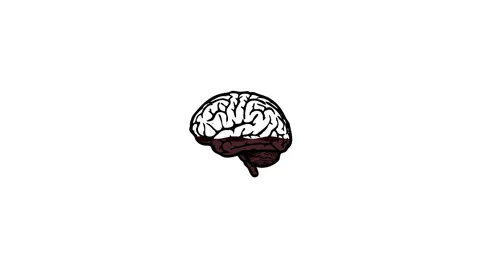 Half filled brain illustration with liquid concept Stock Footage 309451181