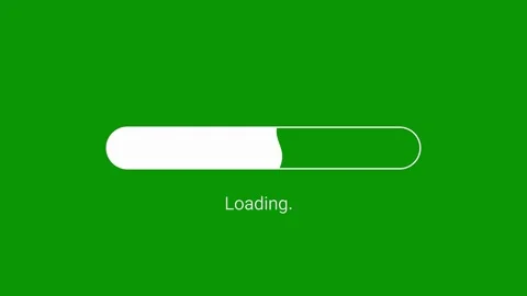 Half filled horizontal white loading progress bar with text on chroma key Stock-Footage 346824469