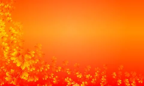Half frame with autumn leaves Stock Illustration